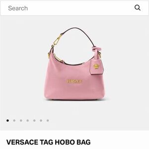 Versace Pink Leather Hobo with Gold Hardware